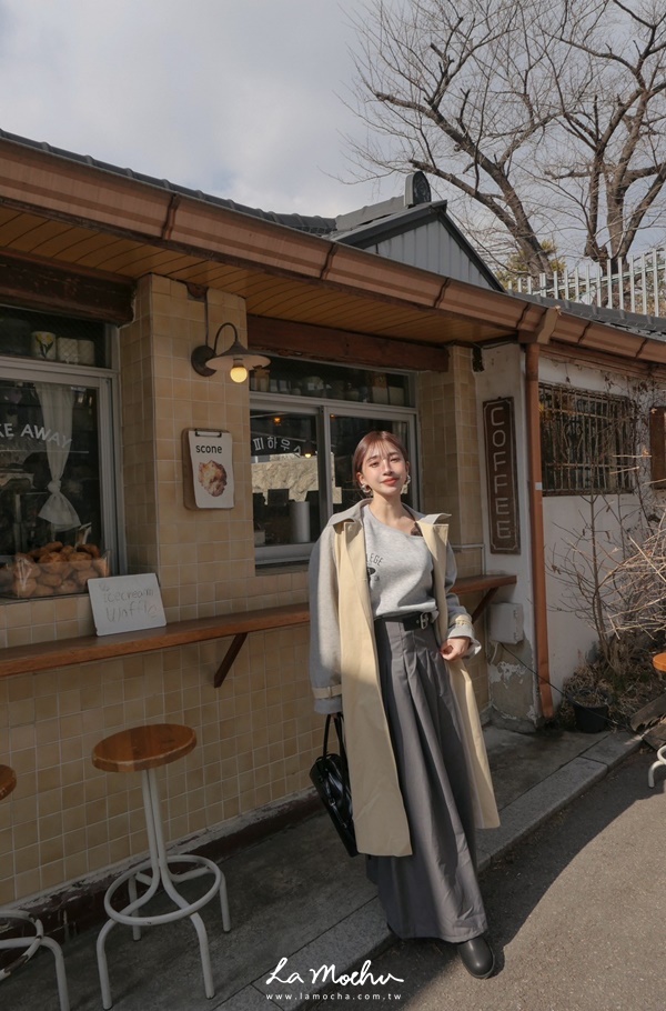 腰帶袖拼接風衣外套
